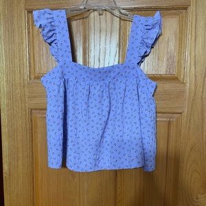 Floral lavender crop top.